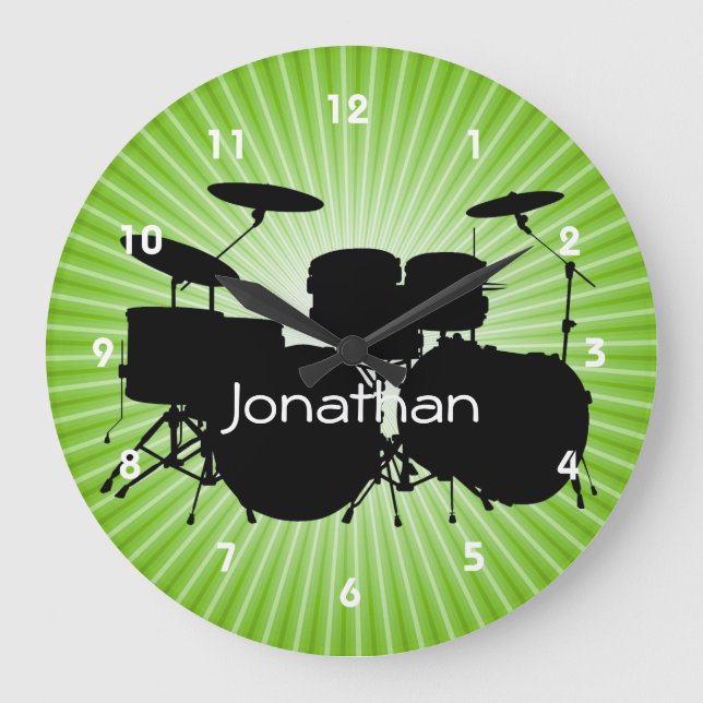 Drum Design Wall Clock (Front)