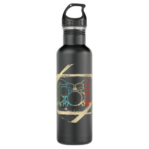 Drum Drummer Musical Instruments Rock On Genre Mus 710 Ml Water Bottle