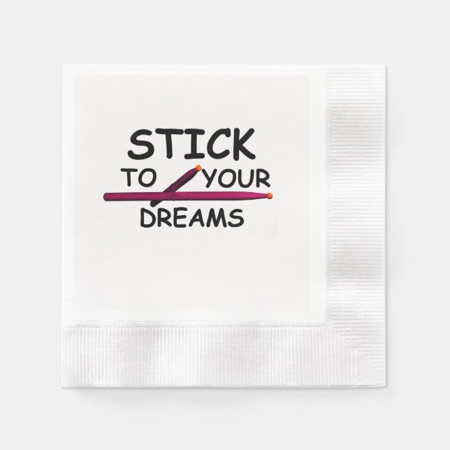 Drum Drummer Musician Band Dining Plate Napkin (Front)