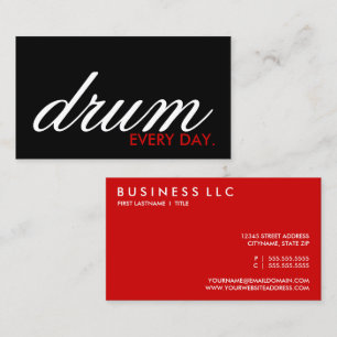 DRUM every day. (colour customizable) Business Card