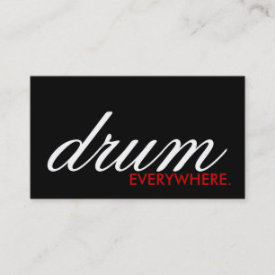 DRUM everywhere. (colour customizable) Business Card