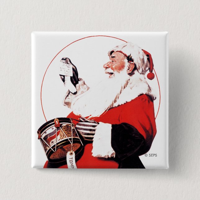 Drum for Tommy 2 Inch Square Button (Front)