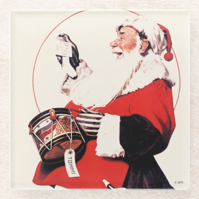 Drum for Tommy Glass Coaster (Front)