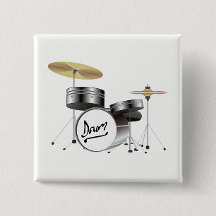 Drum Kit 2 Inch Square Button
