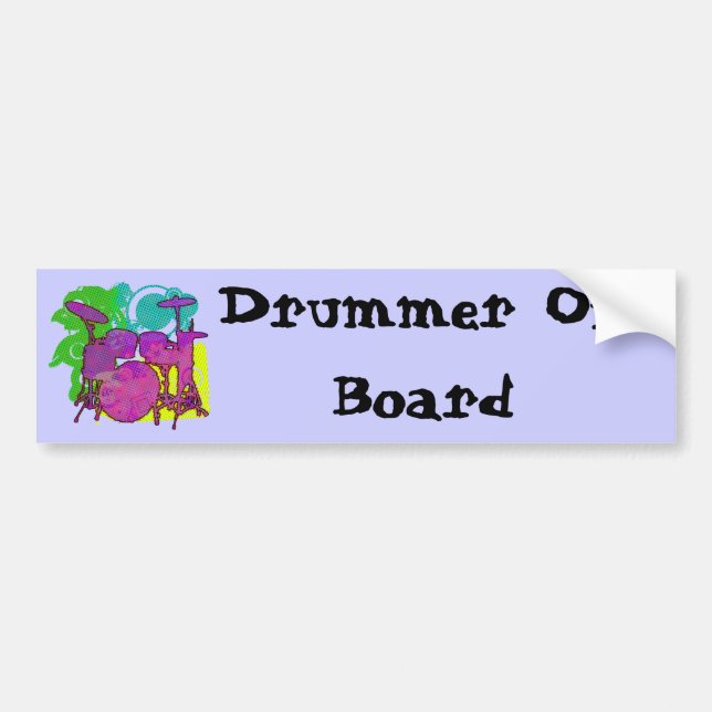 drum kit bumper sticker (Front)