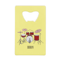 Drum kit cartoon illustration