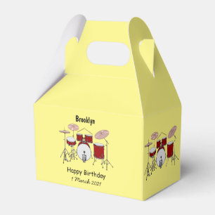 Drum kit cartoon illustration favor box
