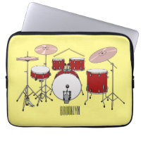 Drum kit cartoon illustration 
