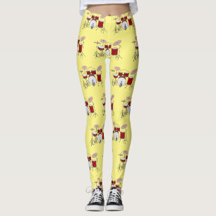 Drum kit cartoon illustration  leggings