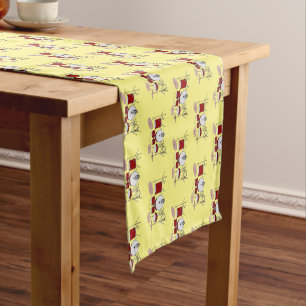 Drum kit cartoon illustration short table runner
