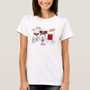 Drum kit cartoon illustration  T-Shirt