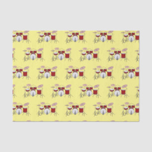 Drum kit cartoon illustration  tissue paper