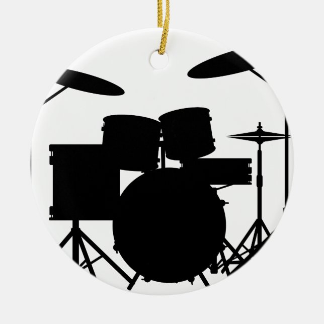 Drum Kit Ceramic Ornament (Front)