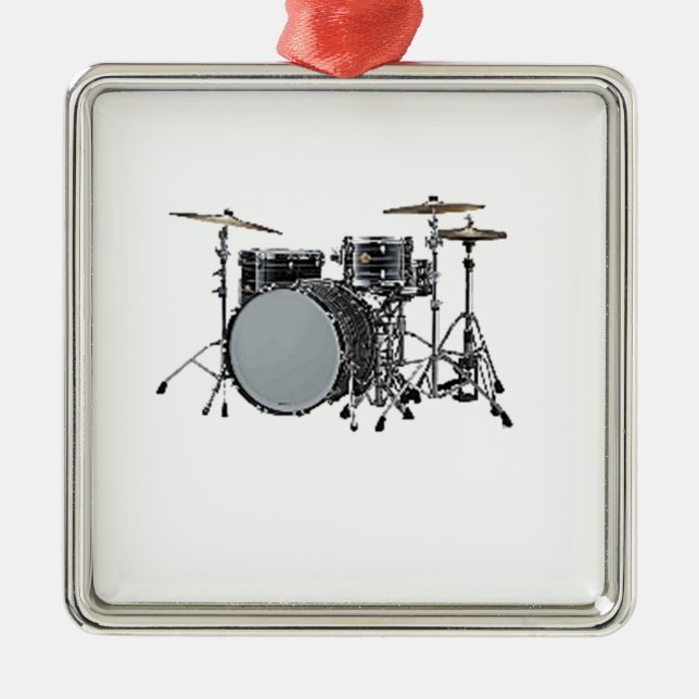 "Drum kit" design gifts and products Metal Ornament (Front)