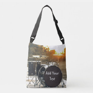 Drum Kit Drummer Rock Personalize Customize Crossbody Bag