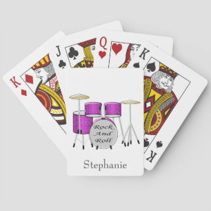 Drum Kit Just Add Name Playing Cards