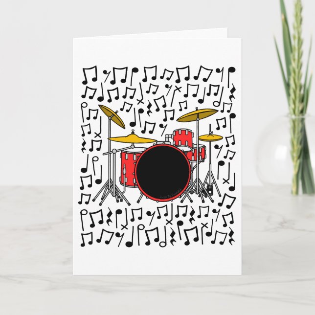 Drum Kit Musical Notes Percussion Teacher Musician (Front)