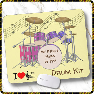 DRUM KIT on a Mouse Pad #2 - I ''Heart'' Music