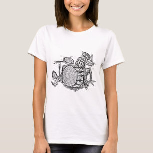 Drum kit rock band grunge T-Shirt