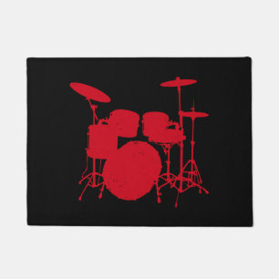 Drum Kit Silhouette Doormat