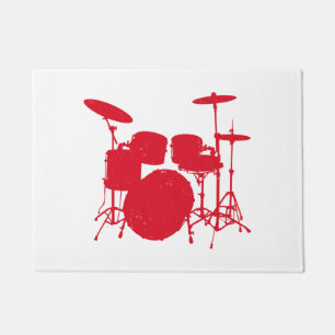 Drum Kit Silhouette Doormat
