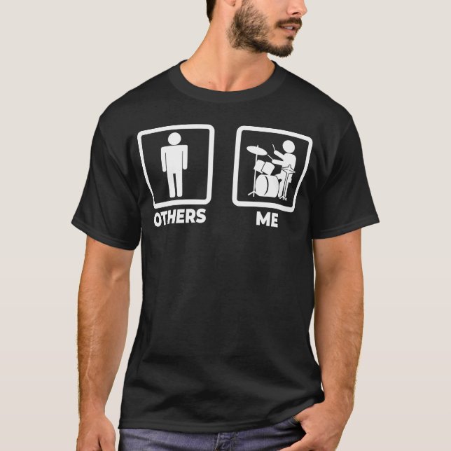 Drum Kit Stickfigures family T-Shirt (Front)