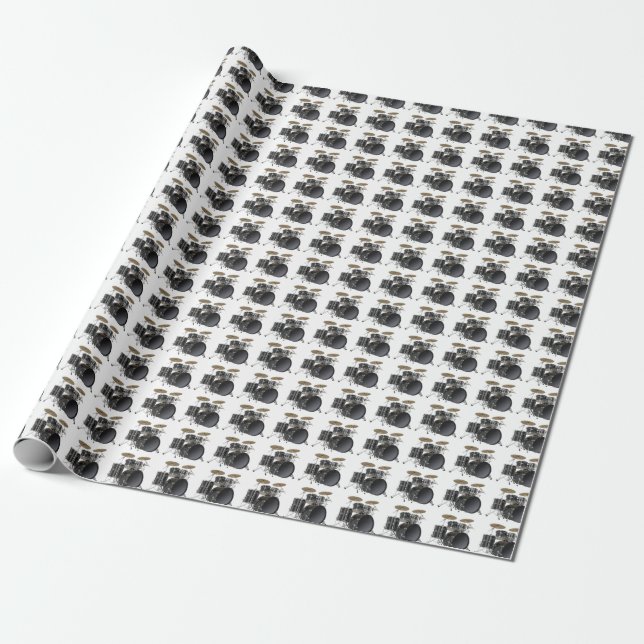 Drum Kit Wrapping Paper (Unrolled)