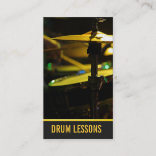 Drum Lessons, Instrument Music Instructor Business Card