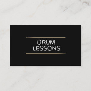 Drum Lessons Music Drum Set Instructor Teacher  Business Card