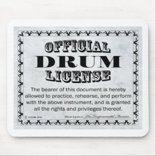 Drum License Mouse Pad