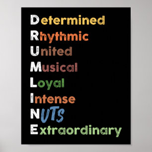 Drum Line Drumline Marching Band Poster