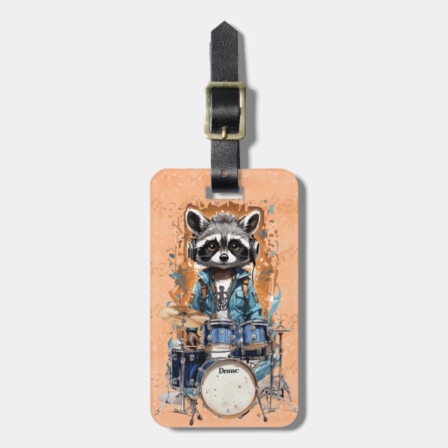  drum lovers luggage tag (Front Vertical)