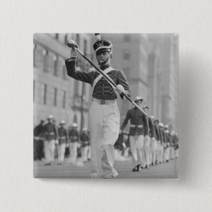 Drum Major 2 Inch Square Button