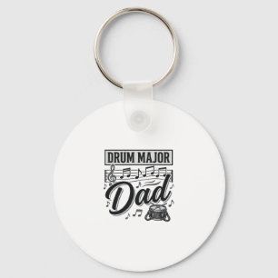 Drum Major Dad Vintage Music Shirt Design_1 Keychain