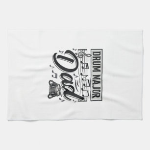 Drum Major Dad Vintage Music Shirt Design_1 Kitchen Towel