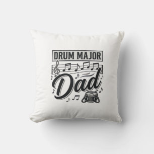 Drum Major Dad Vintage Music Shirt Design_1 Throw Pillow