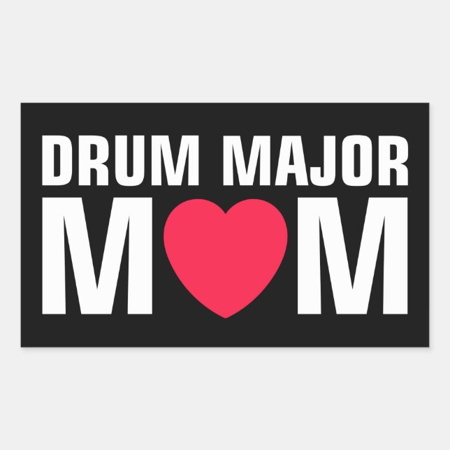 Drum Major Mom - Marching Band Sticker (Front)