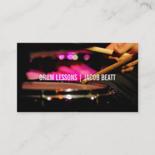 Drum Music Lessons Drumsticks Band Teacher Business Card
