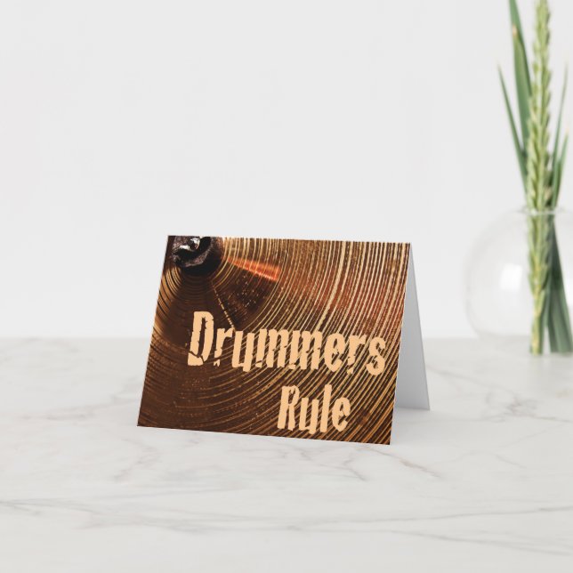 Drum or Drummer Greeting Card or Note Card (Front)