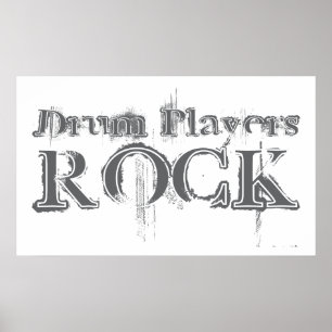 Drum Players Rock Poster