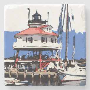 DRUM POINT LIGHT STONE COASTER