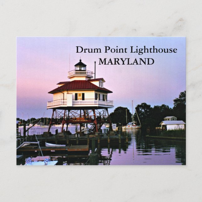 Drum Point Lighthouse, Maryland Postcard (Front)