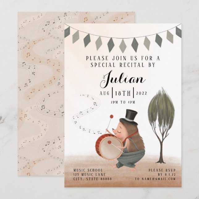 Drum Recital Invitation (Front/Back)