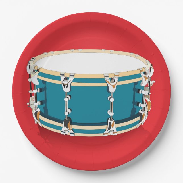 Drum - Red Paper Plates (Front)