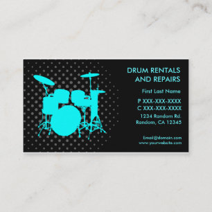 Drum rentals repairs custom business cards