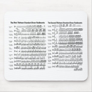 Drum Rudiments Mouse Pad