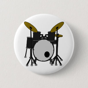 Drum Set 2 Inch Round Button