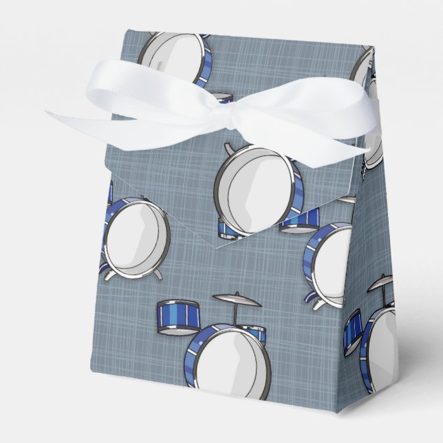 Drum Set; Blue Favor Box (Front Side)