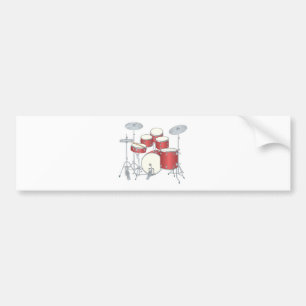drum set bumper sticker
