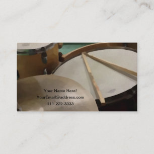 Drum Set Business Card